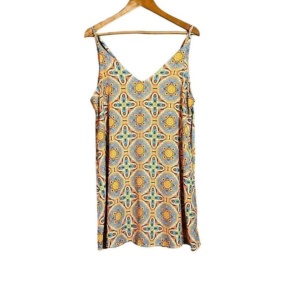 Bebop patterned tank mini dress. Size xl - Picture 1 of 8